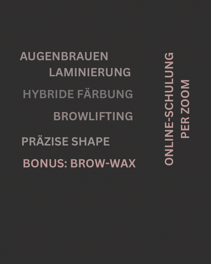 ONLINE BROW SCHULUNG/ 1:1 MIT AYDA